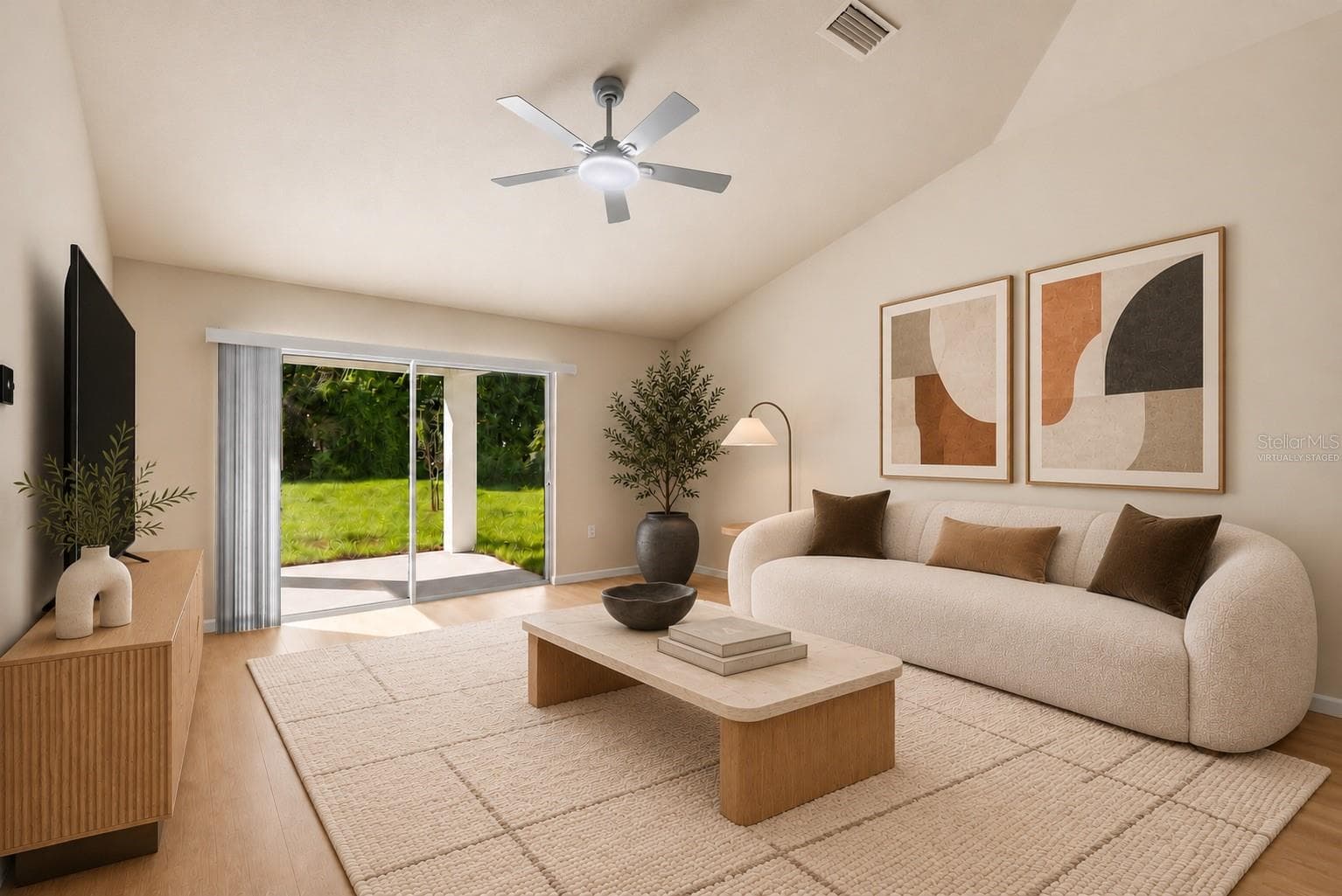 Living Room Virtually Staged - 922 S COUNTY ROAD 419, CHULUOTA