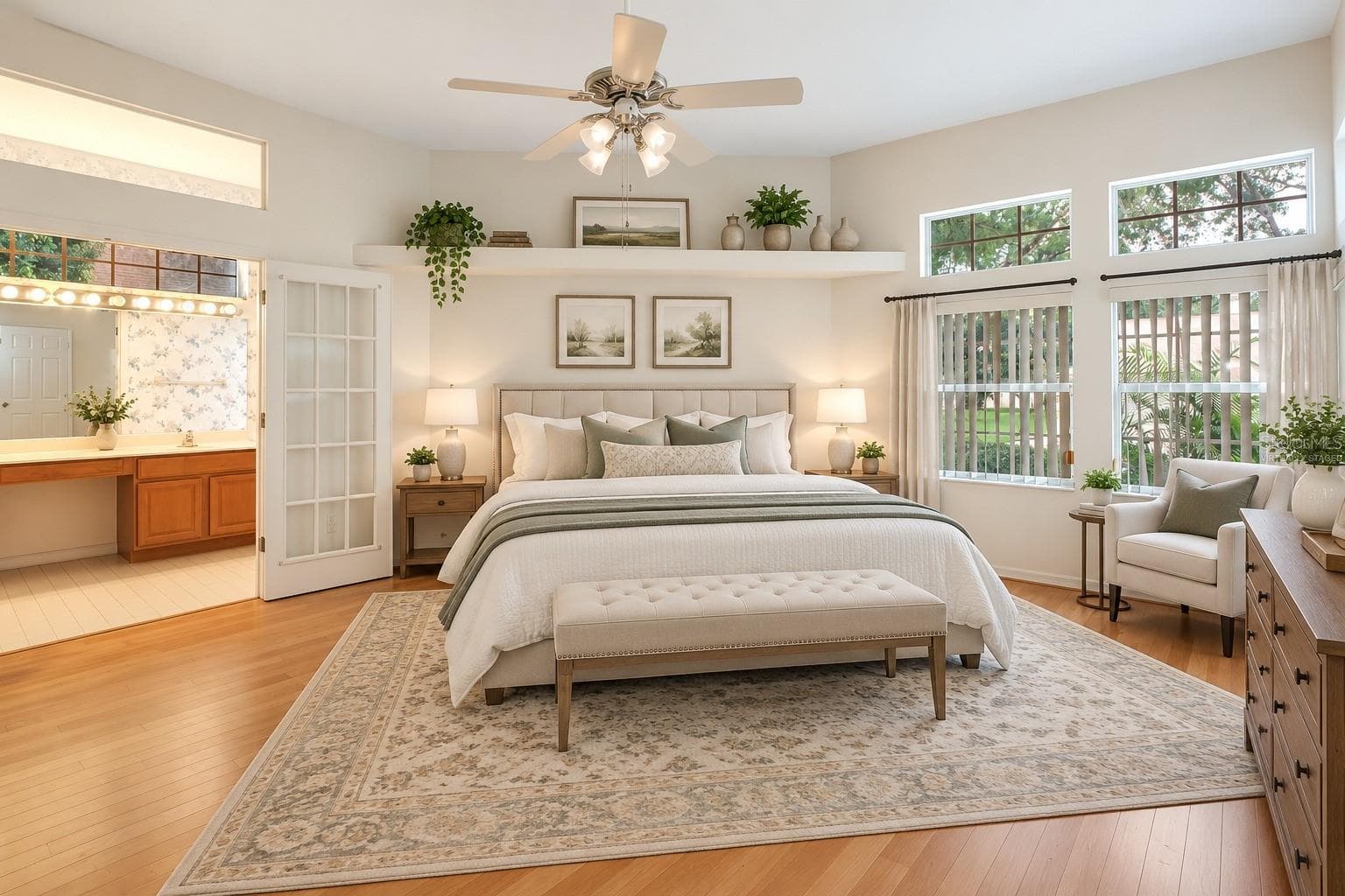 VIRTUALLY STAGED MASTER  BEDROOM - 3924 LAKE MIRAGE BLVD, ORLANDO