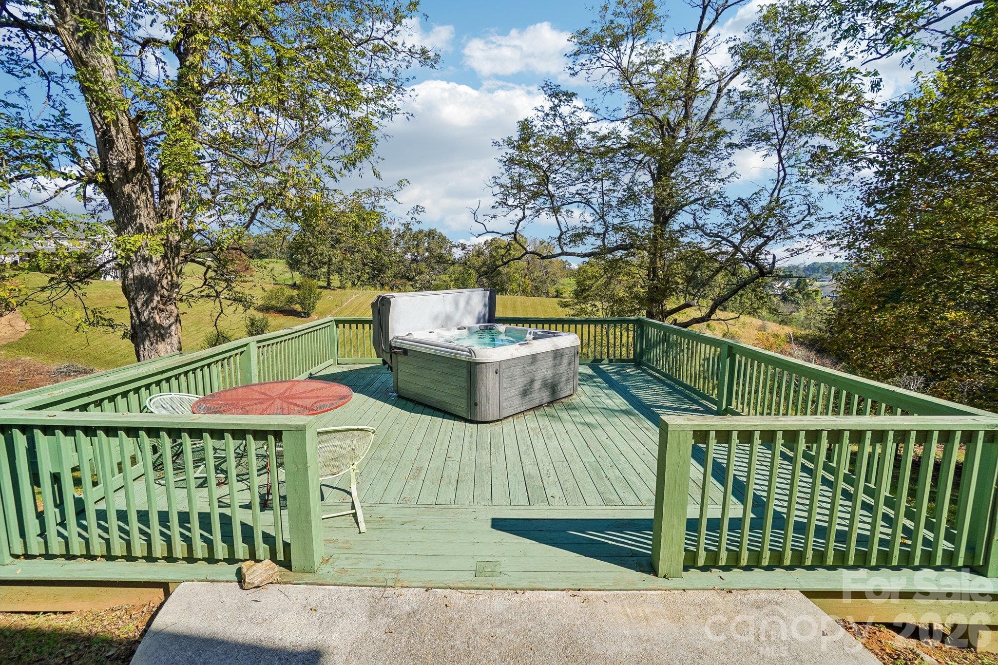 Hot Tub on lower back deck - 499 Flint Hill Road, Alexander