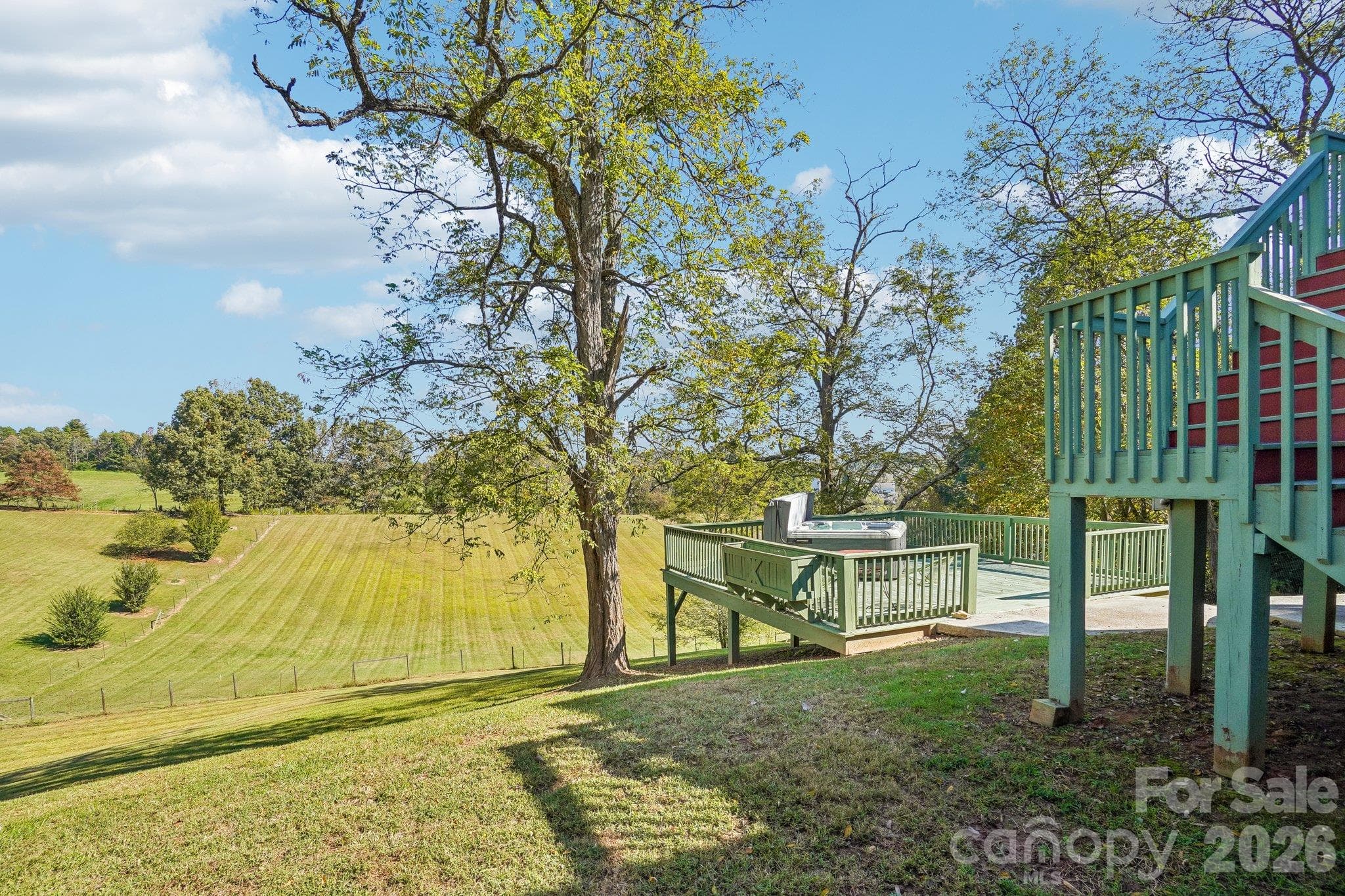 Hot Tub on lower back deck - 499 Flint Hill Road, Alexander