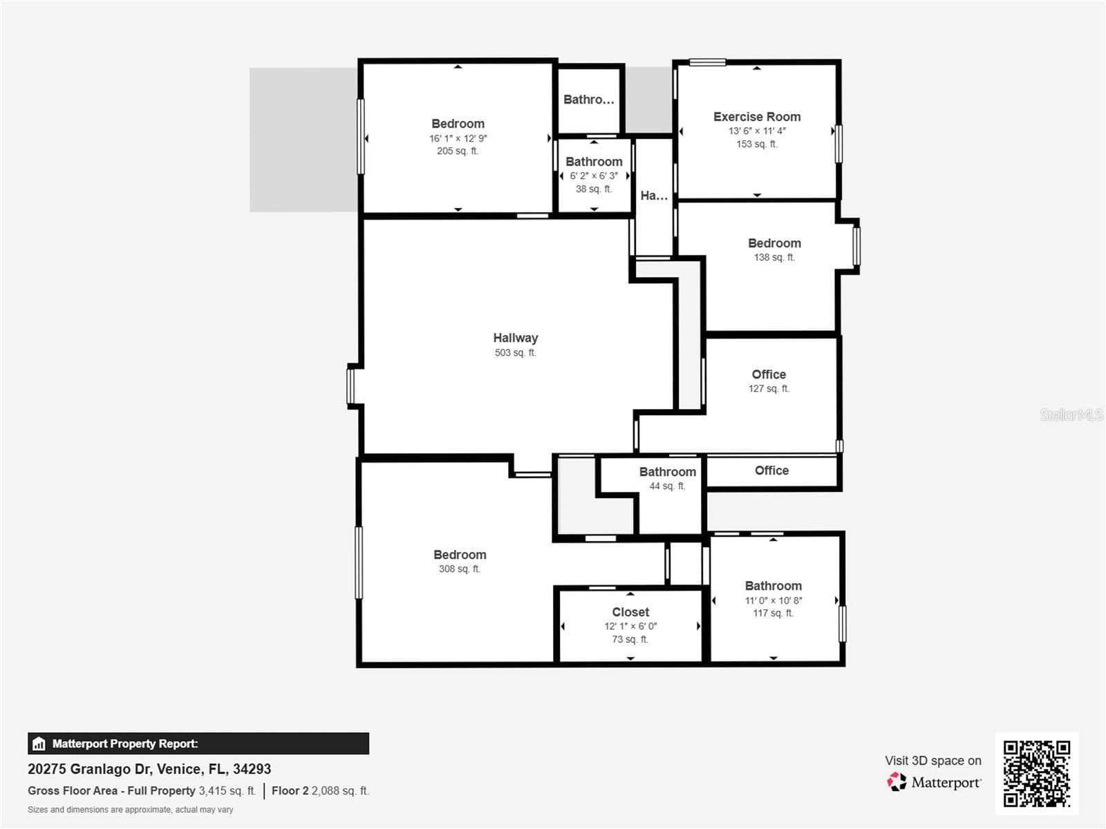 Second Floor - Floor Plan - 20275 GRANLAGO DR, VENICE