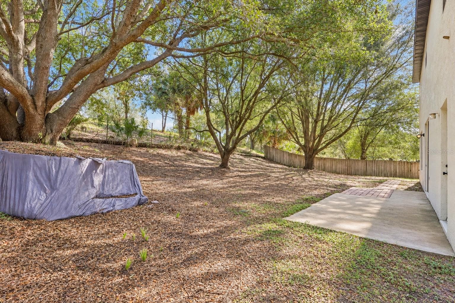 Backyard is large with no neighbor behind you. - 1305 WINDY BLUFF DR, MINNEOLA