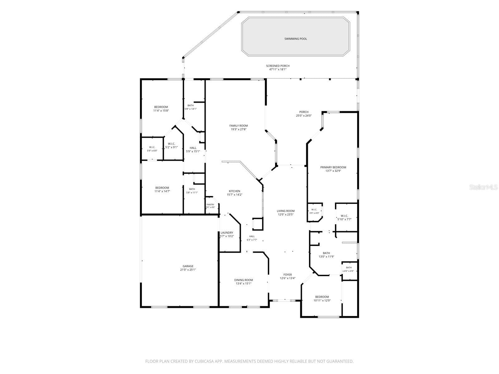 Split bedroom floor plan - 536 AVON GLADE PL, SANFORD