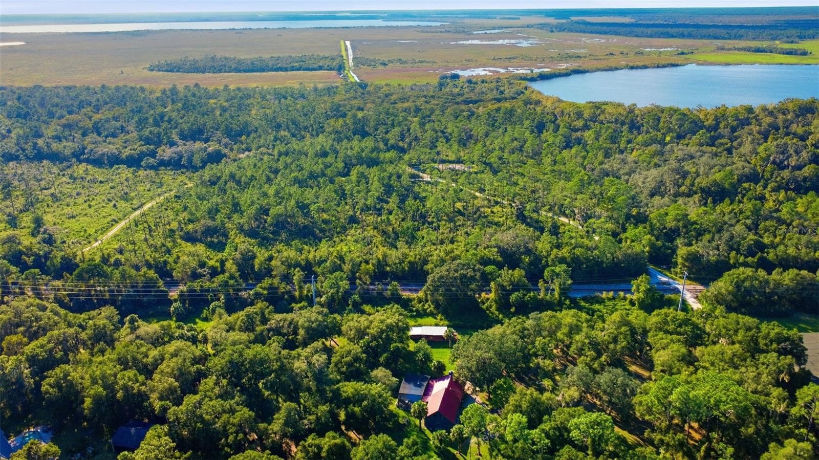 TOP AERIAL VIEW - 2290 MUD LAKE RD, DE LEON SPRINGS