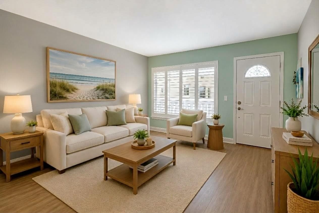 Virtually Staged Living Rm - 2292 COSTA RICAN DR #30, CLEARWATER