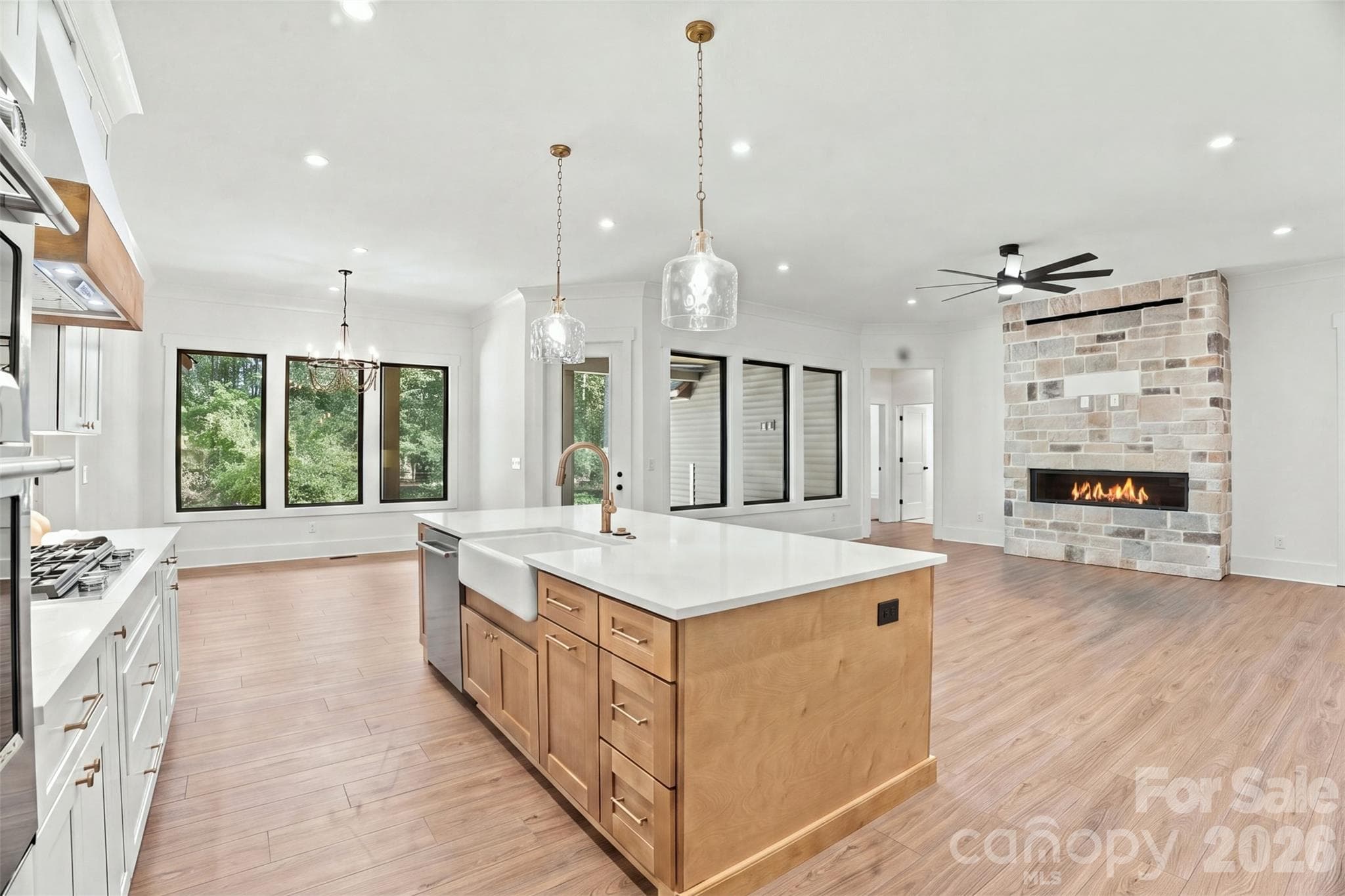 Quartz Countertops and Farmhouse Sink - 219 Barra Drive, Waxhaw