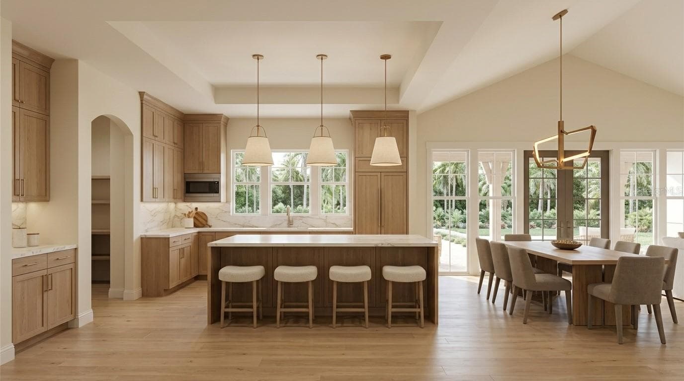 Kitchen and Dining room - Artist rendition - 8755 WAUCHULA RD, MYAKKA CITY
