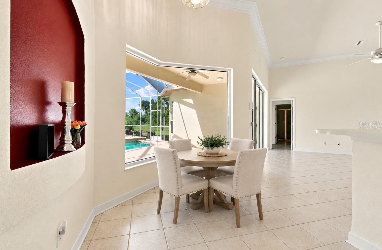 Virtually staged casual dining. - 1301 FOX CHAPEL DR, LUTZ