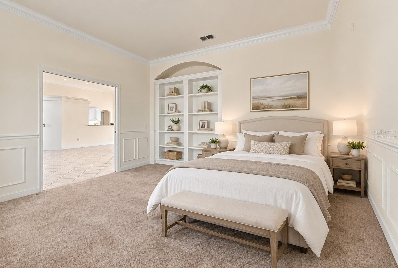 Virtually staged bedroom/ flex room. - 1301 FOX CHAPEL DR, LUTZ
