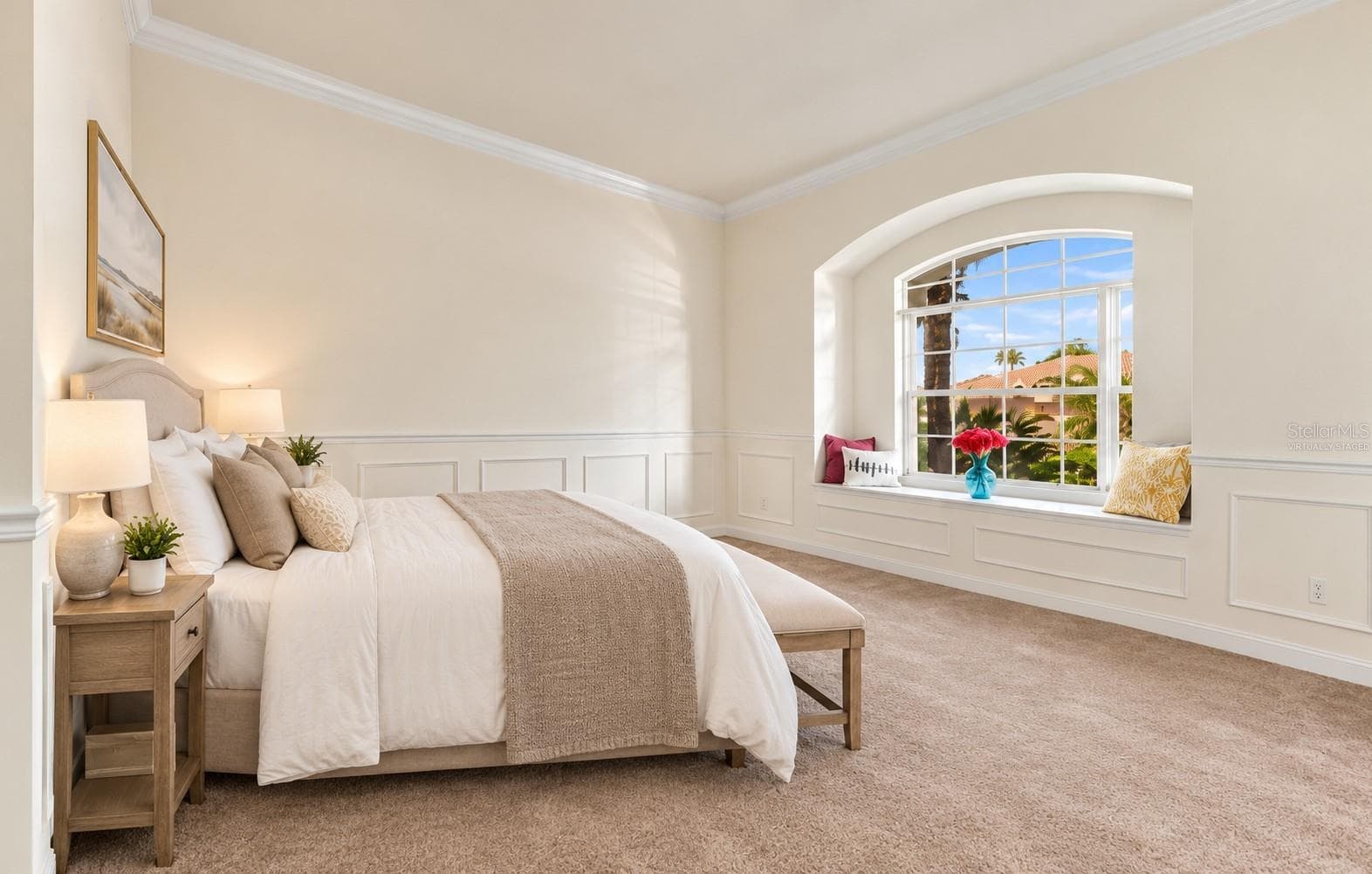 Virtually staged bedroom/ flex room. - 1301 FOX CHAPEL DR, LUTZ