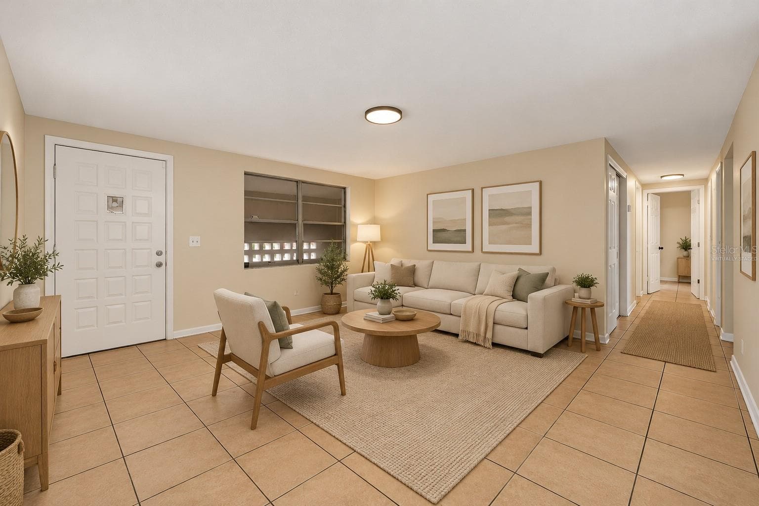 Virtually Staged - Living Area - 3311 E CHELSEA ST, TAMPA