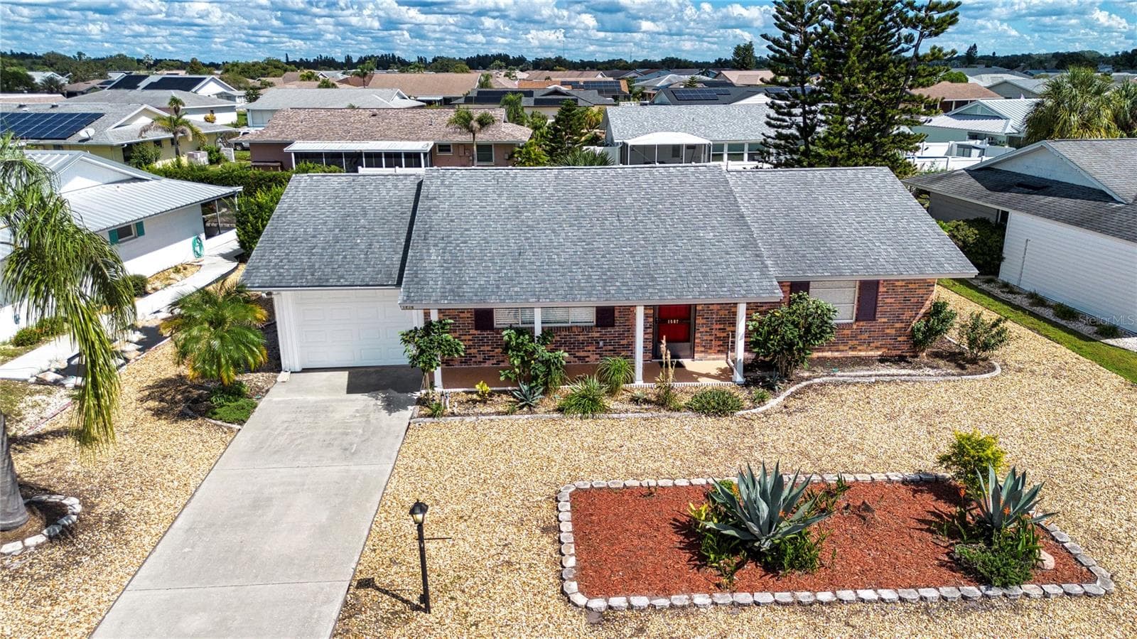 Aerial view of house - 1507 N LAKE DR, SUN CITY CENTER