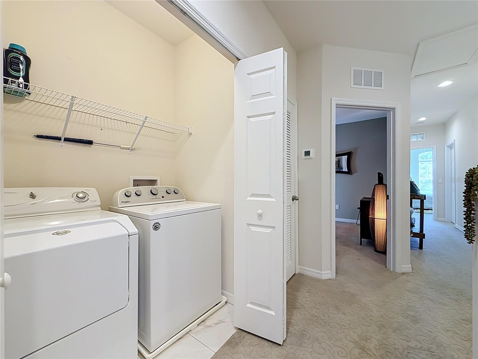 INSIDE LAUNDRY CLOSET with WASHER AND DRYER INCLUDED - 2270 MONTVIEW DR, CLEARWATER