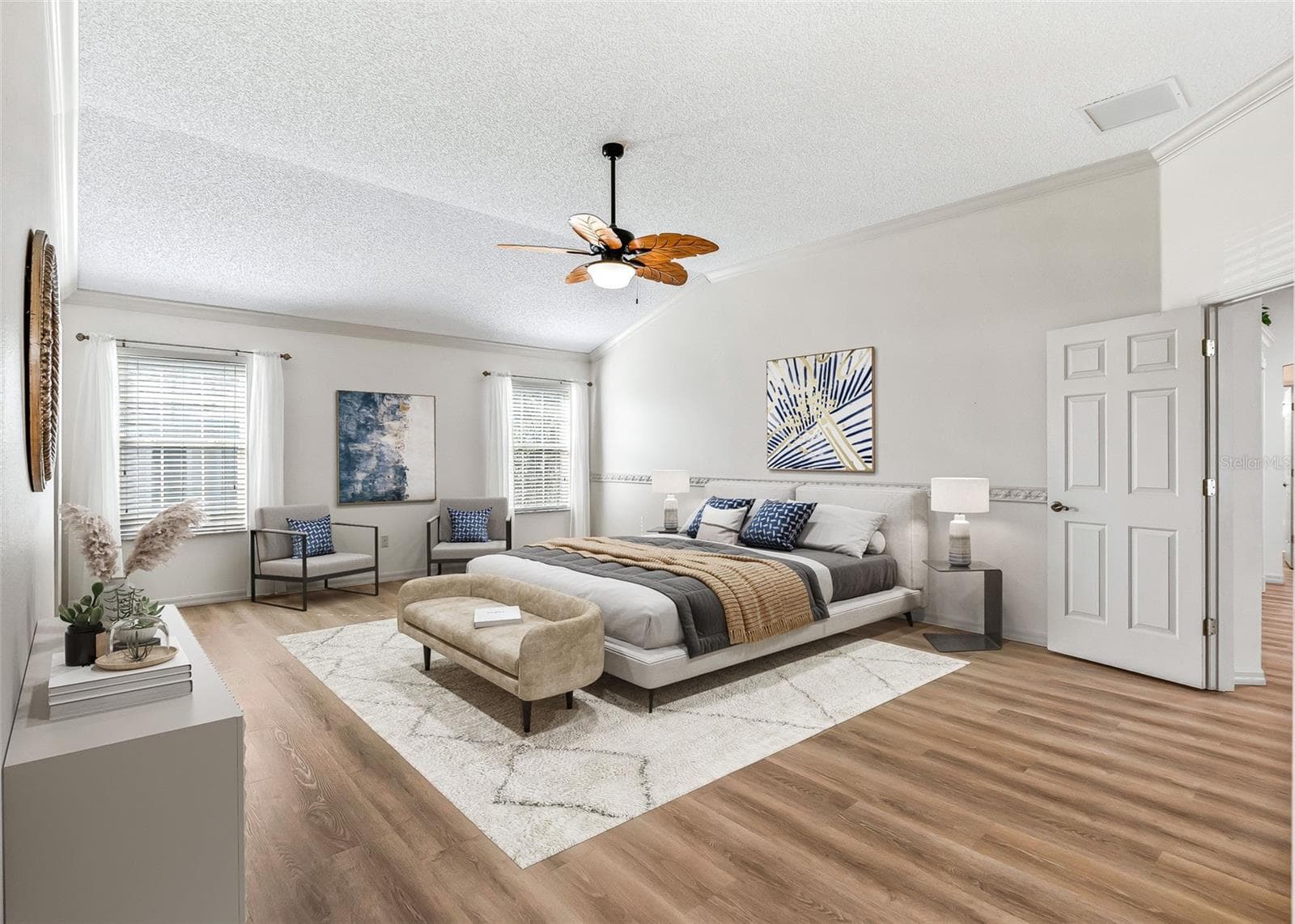 AI Staged Primary Bedroom. - 2762 MORVEN PARK WAY, THE VILLAGES