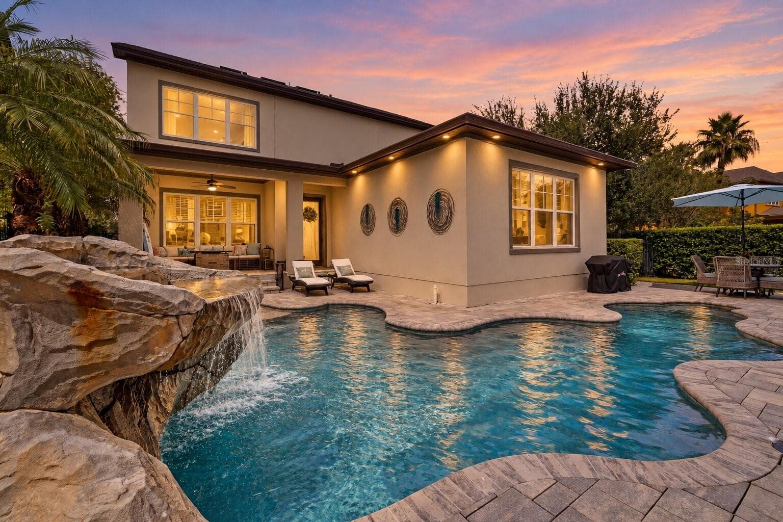 Twilight Pool & Outdoor Lighting - 13817 ELIOT AVE, ORLANDO