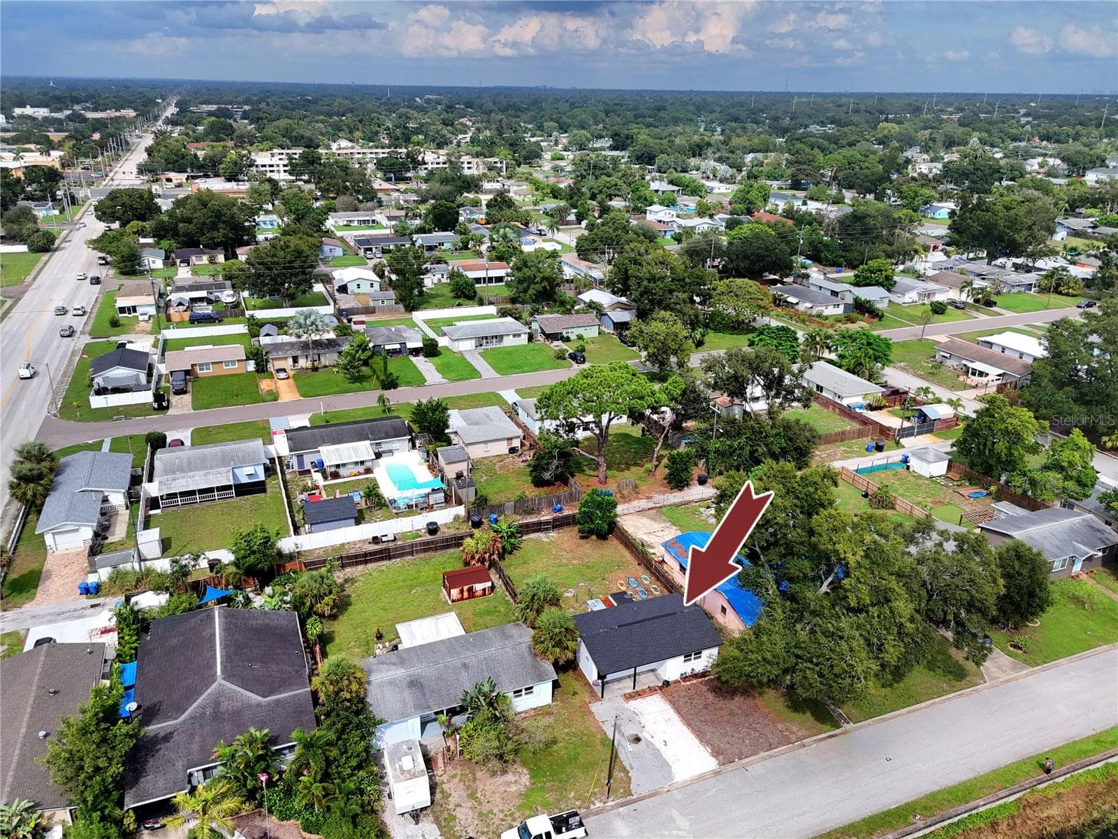 Aerial view of the property - 5735 BURLINGTON AVE N, ST PETERSBURG