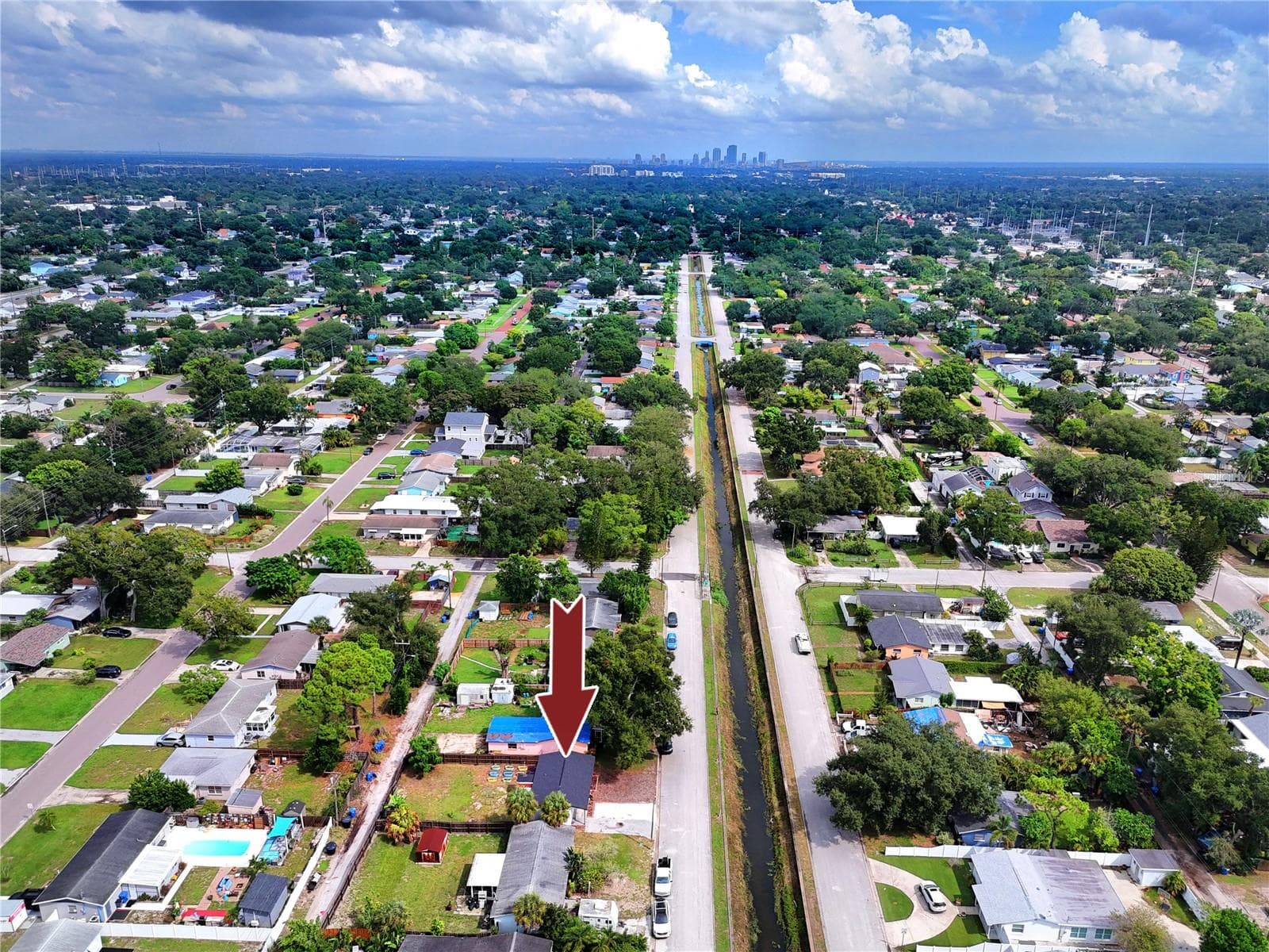View of downtown St Petersburg in the distance - 5735 BURLINGTON AVE N, ST PETERSBURG