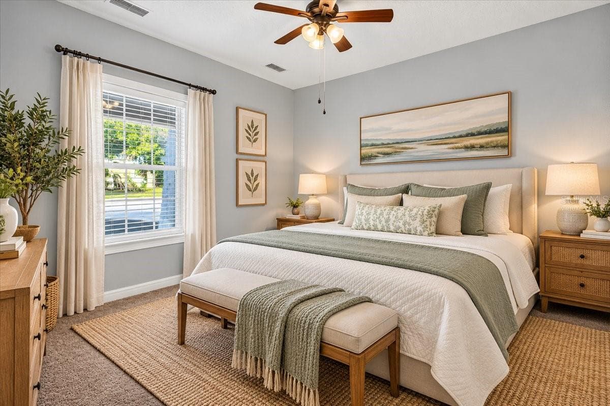 Primary bedroom virtually staged - 24683 W US HIGHWAY 27, HIGH SPRINGS