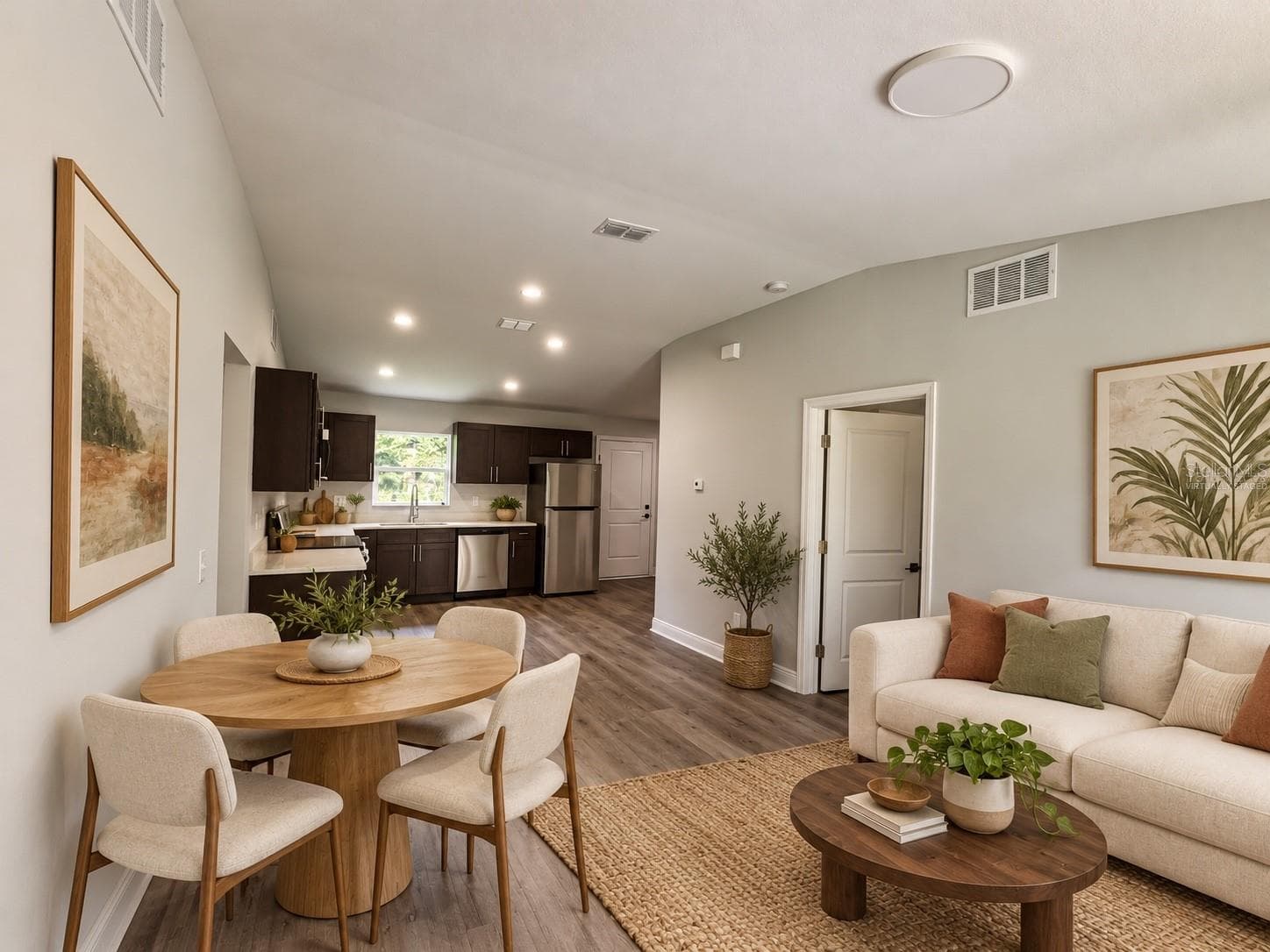 Living and dining area - virtually staged - 11 DOGWOOD TRAIL CT, OCALA
