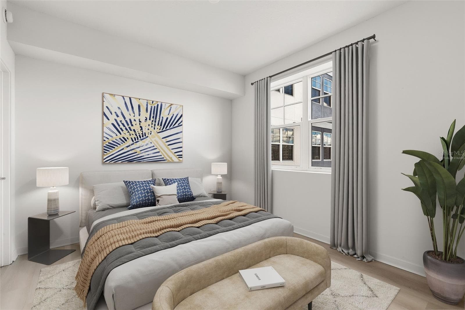 Virtually Staged. Bedroom - 5591 MILLENIA PARK BLVD #209, ORLANDO