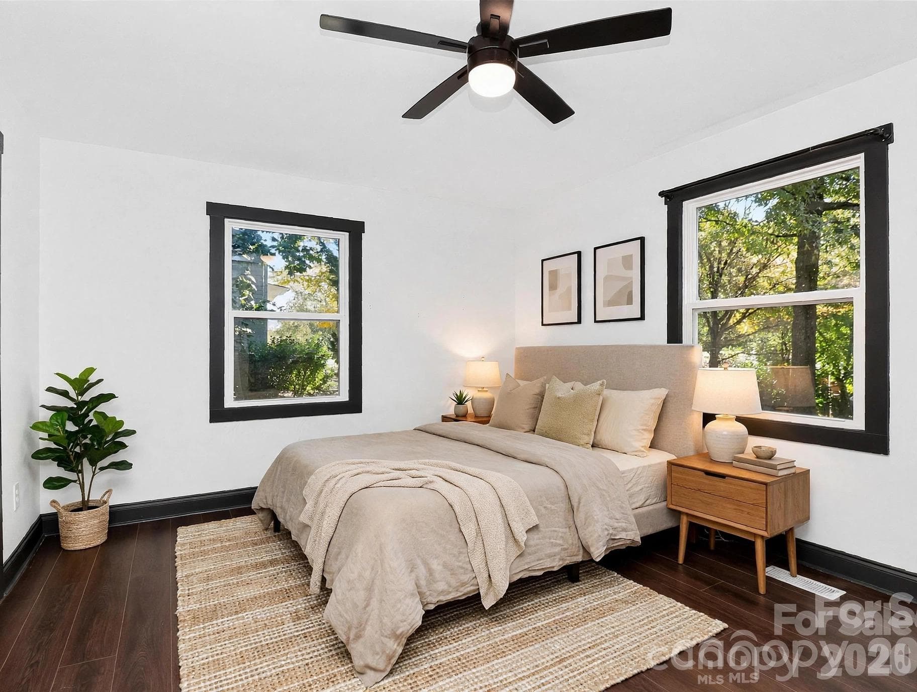 Bedroom — Virtually Staged - 2736 Royston Road, Charlotte