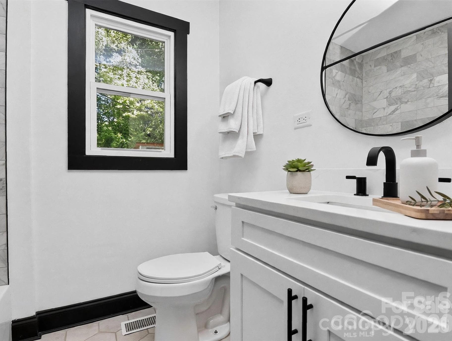 Bathroom — Virtually Staged - 2736 Royston Road, Charlotte