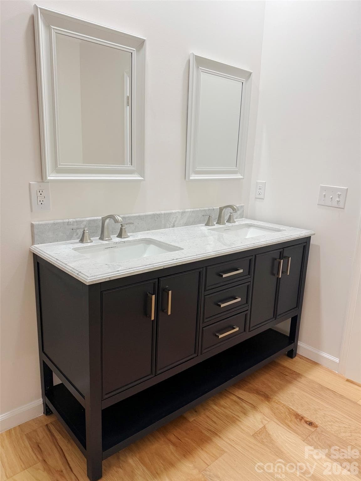 Primary Bath Double Vanity - 914 Old Hollis Road, Ellenboro