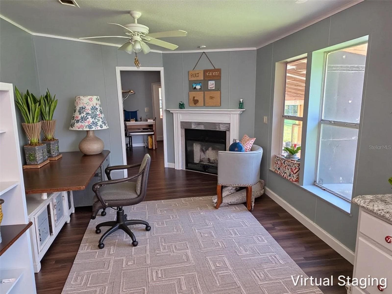 Family Room Virtually Stage - 1504 WALDRUP RD, LAKELAND