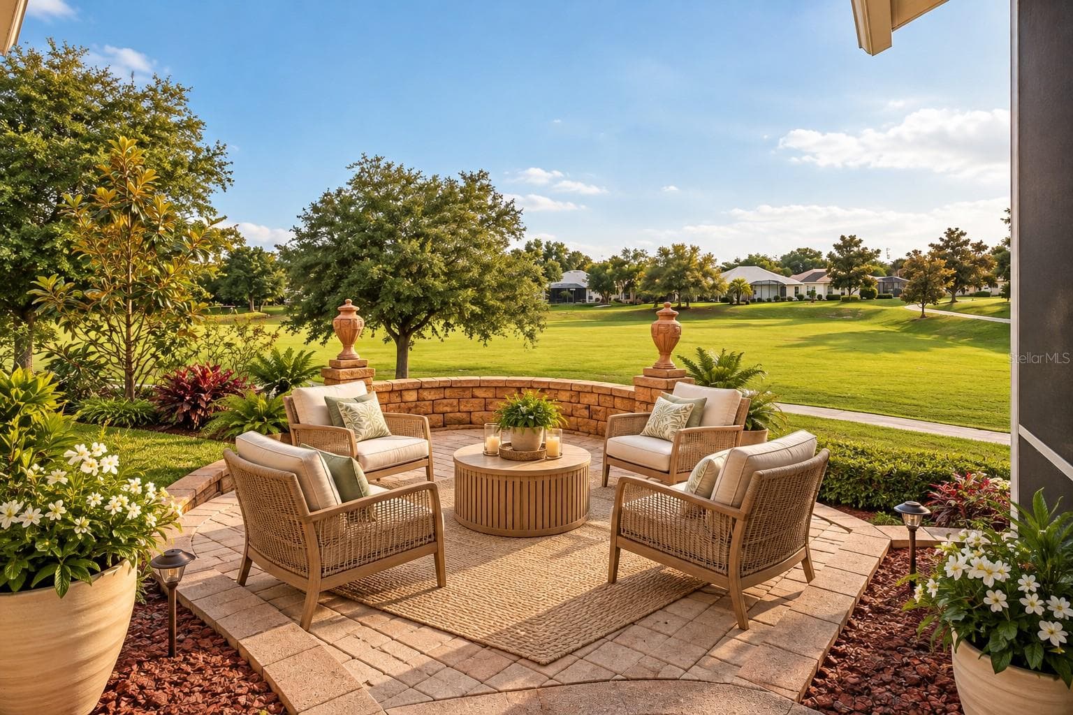 Virtual Outdoor Paved Firpit Area - 3538 MULBERRY GROVE LOOP, LEESBURG