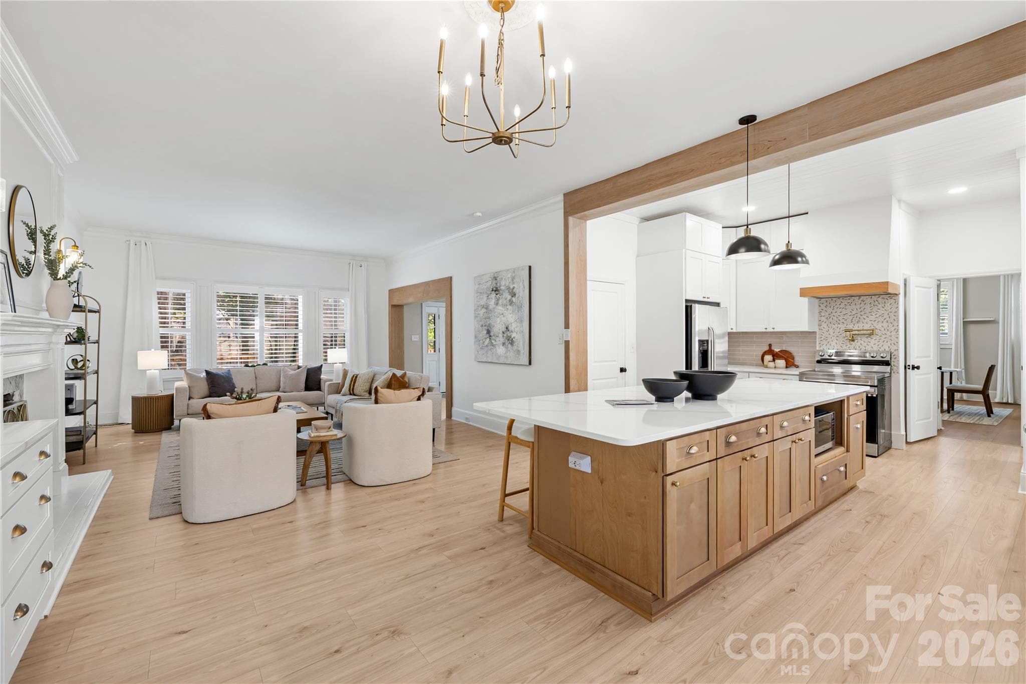 Designed for gathering, with an easy connection between the kitchen and main living spaces. - 4341 Old Saybrook Court, Charlotte
