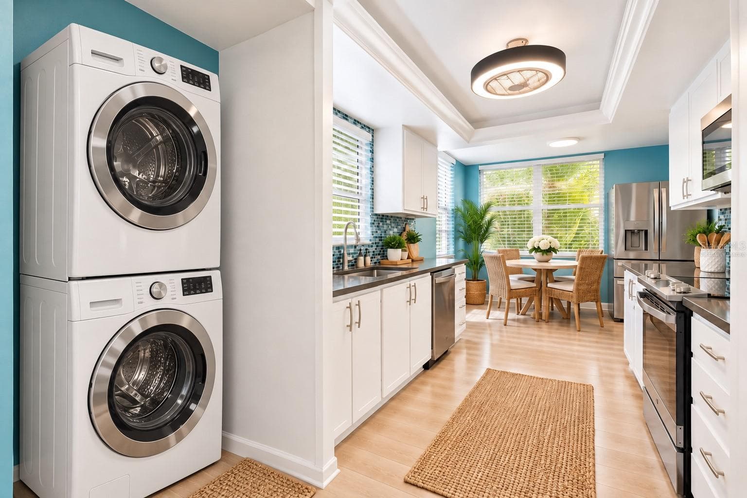 Virtually staged with washer and dryer - 2699 SEVILLE BLVD #105, CLEARWATER