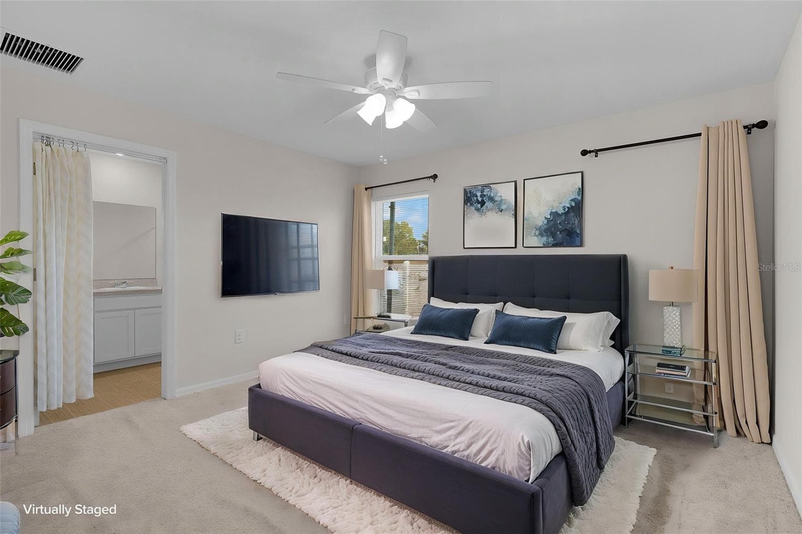 STAGED PRIMARY BEDROOM - 15987 SW 55TH AVENUE RD, OCALA
