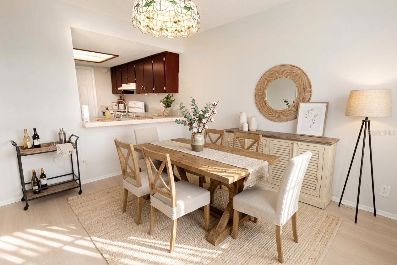 dining room-virtual staged - 7245 KNOLL DR, NEW PORT RICHEY