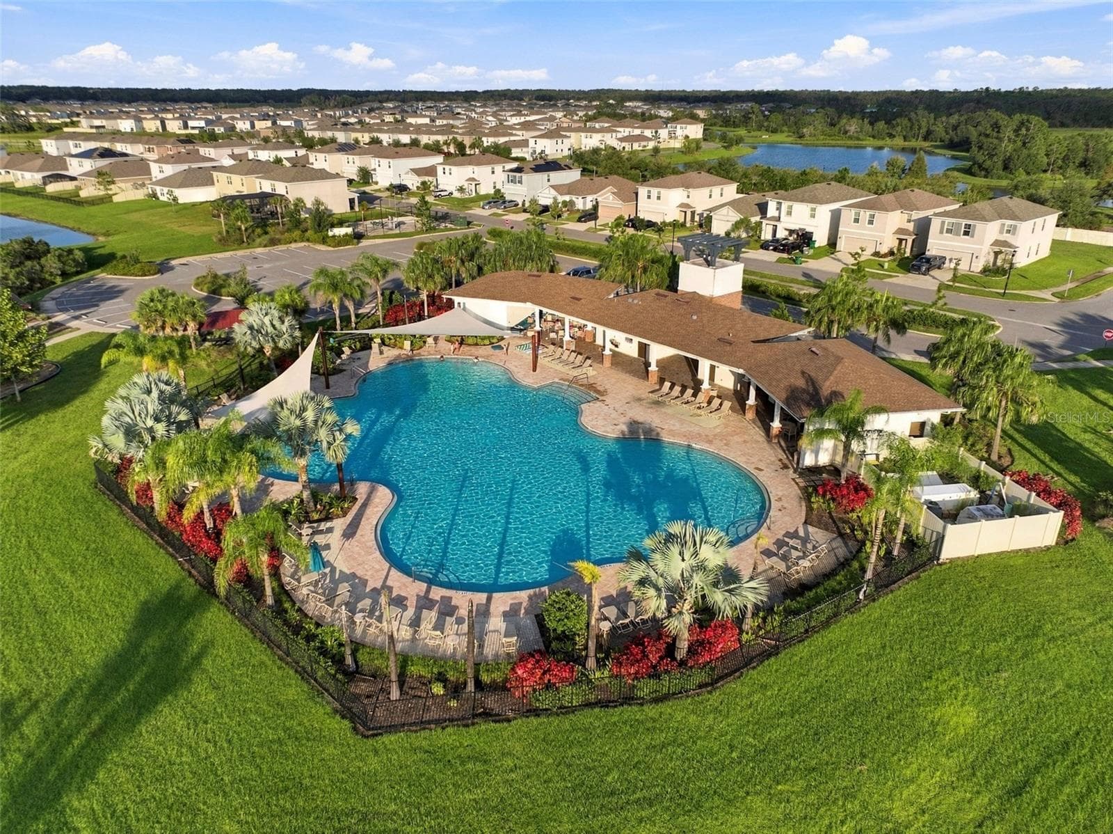 Resort- StyleCommunity Pool with Sun Deck and Lush Landscaping - 33310 MAJOR OAK DR, WESLEY CHAPEL