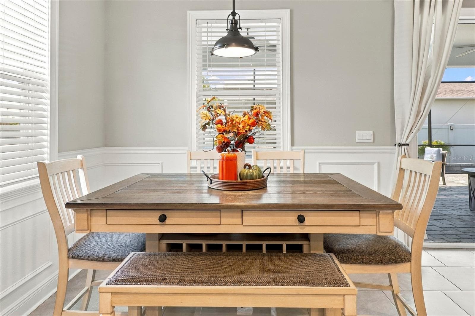 Charming Dining Area with Decorative Pendant Lighting - 33310 MAJOR OAK DR, WESLEY CHAPEL