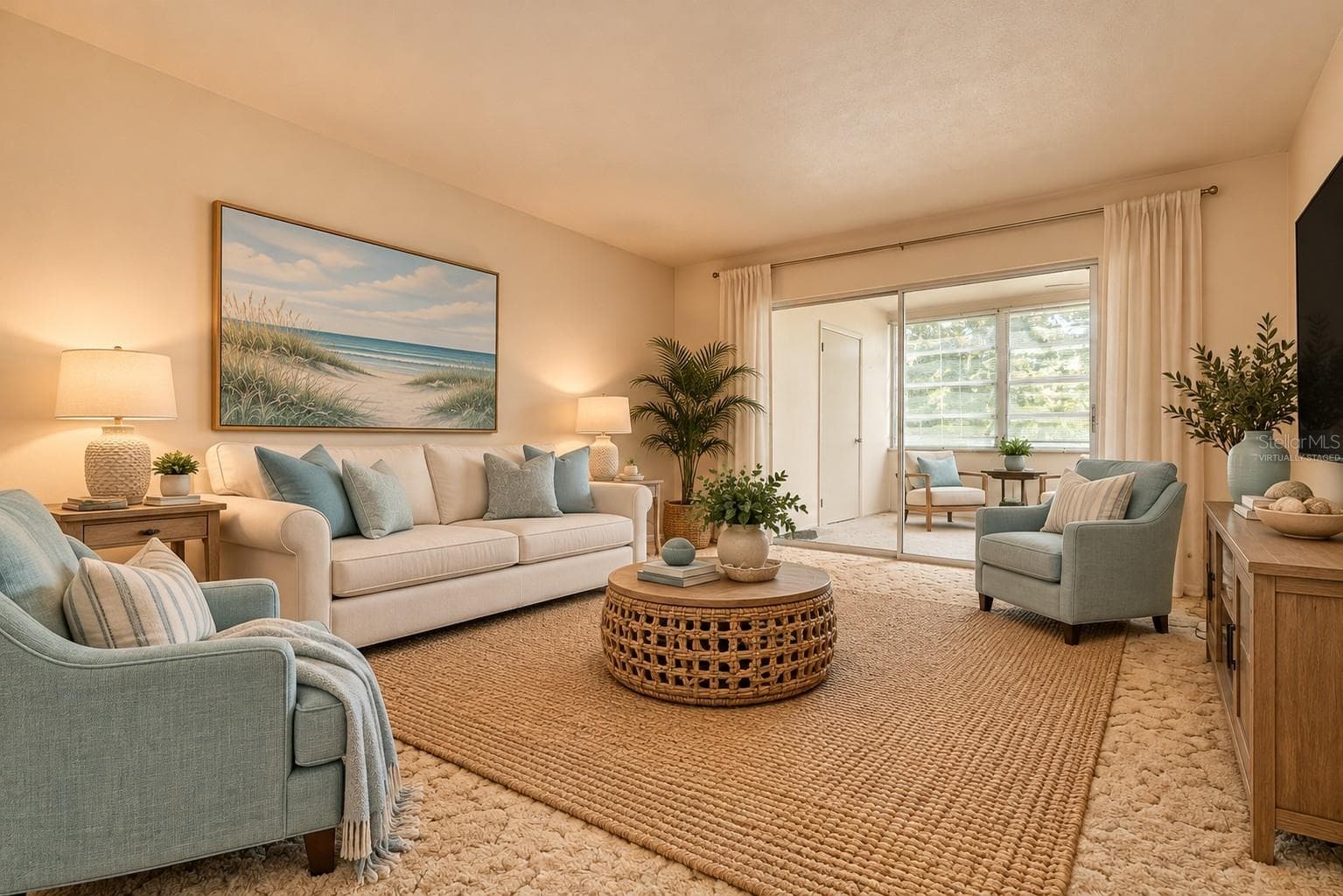 Virtually Staged - Living Area - 211 PASADENA AVE N #206, ST PETERSBURG