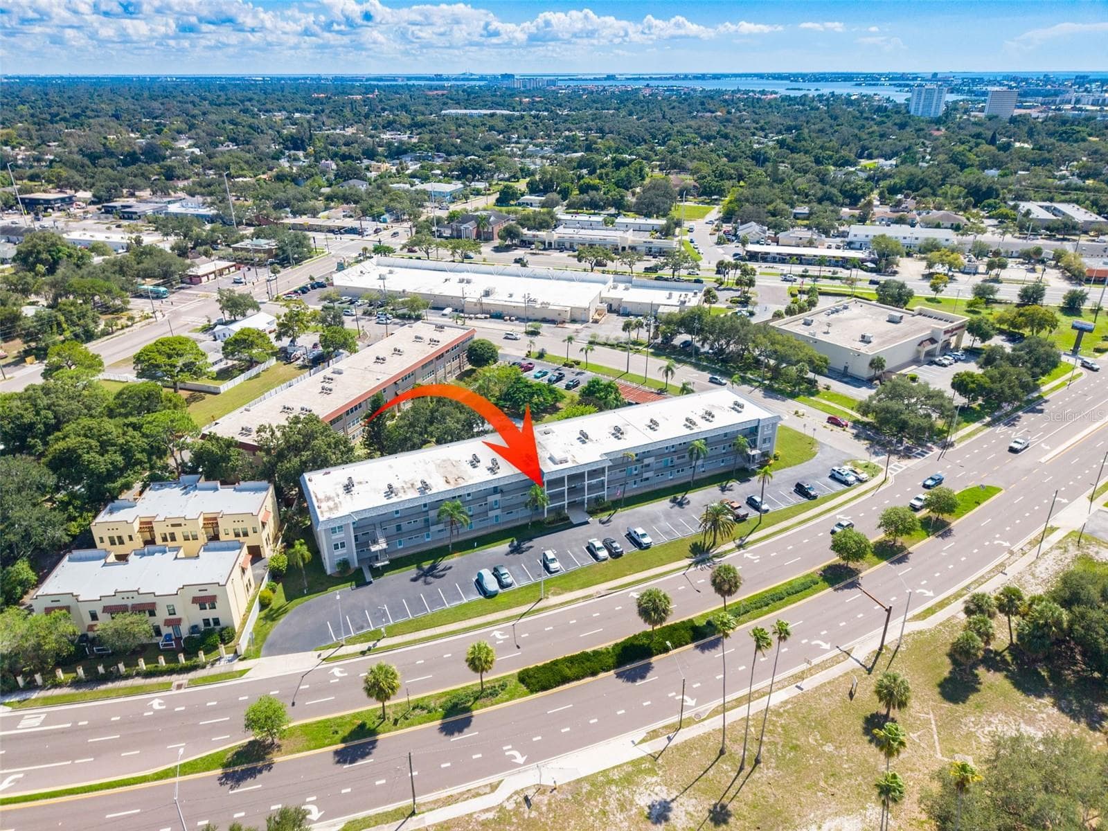 Aerial Front Elevation - 211 PASADENA AVE N #206, ST PETERSBURG