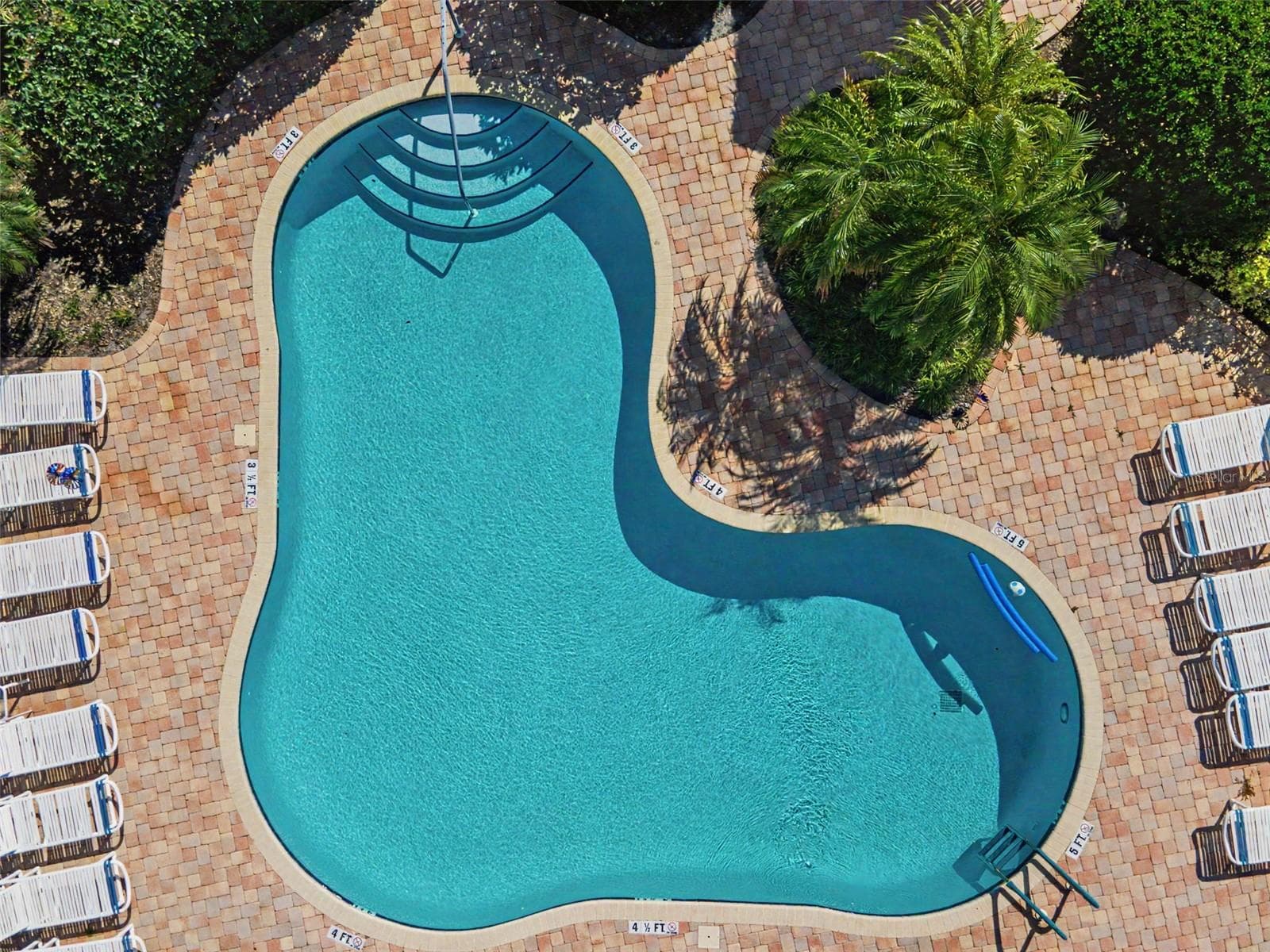 Ariel View of Community Pool - 2555 NEWBERN DR, CLEARWATER
