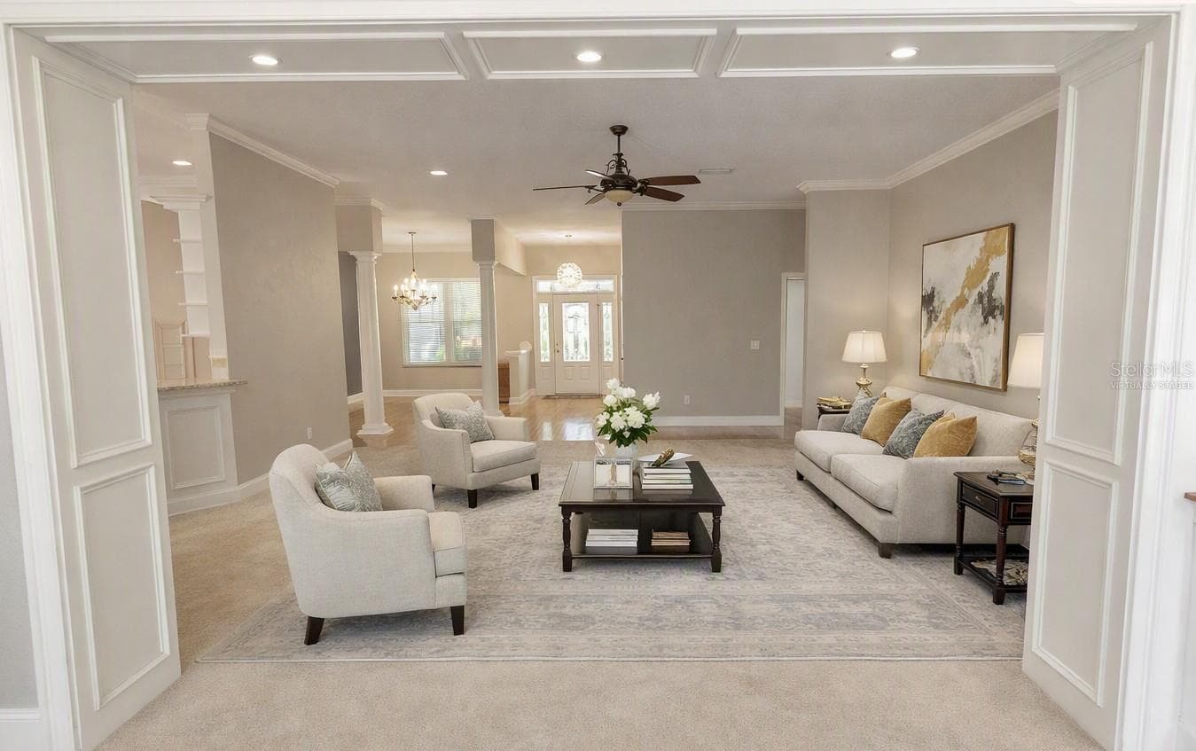 Virtually Staged Family Room - 8917 EAGLE WATCH DR, RIVERVIEW