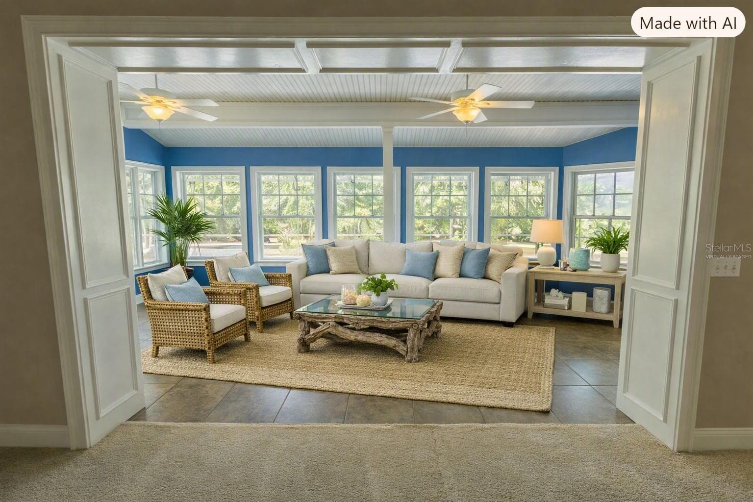 Virtually Staged Sunroom - 8917 EAGLE WATCH DR, RIVERVIEW