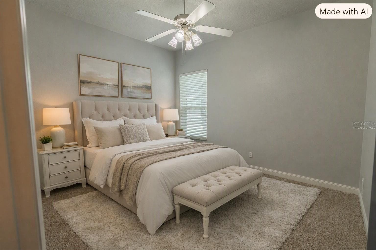 Virtually Staged Guest Bedroom 1 - 8917 EAGLE WATCH DR, RIVERVIEW
