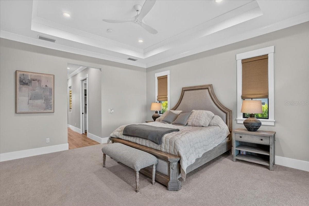 Double Tray Ceiling and Recessed Lighting.  Ceiling Fan connected to Control 4 home automation system. - 1625 RIO VISTA TER, PARRISH