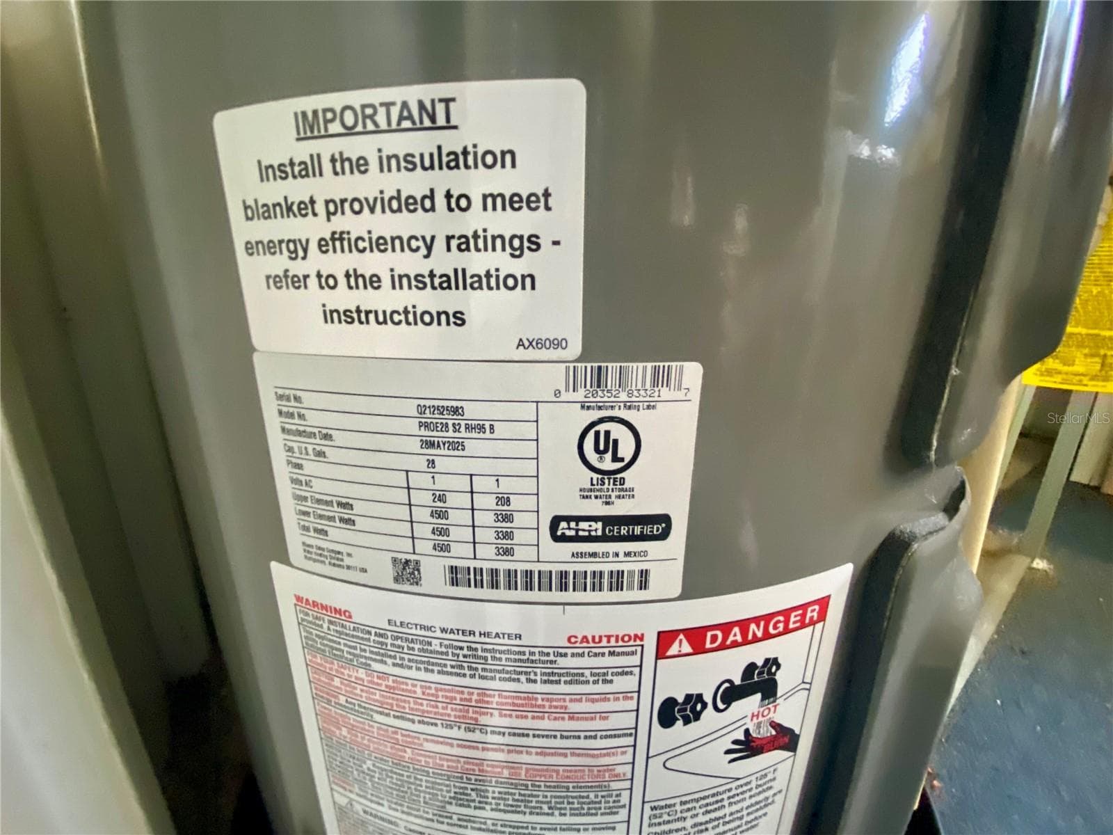 2021 water heater - 1500 COUNTY ROAD 1 #219, DUNEDIN