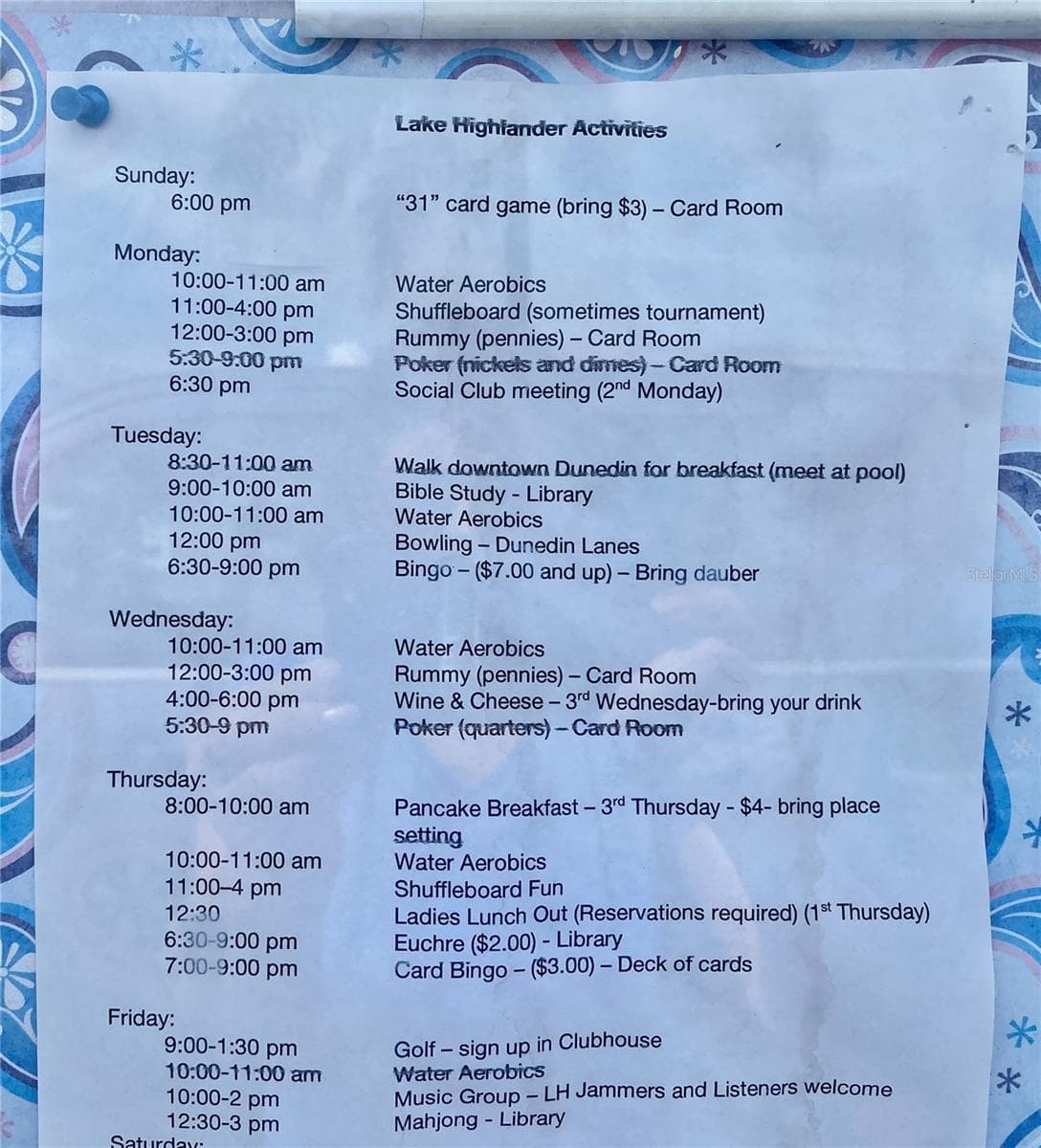 List of activities - 1500 COUNTY ROAD 1 #219, DUNEDIN