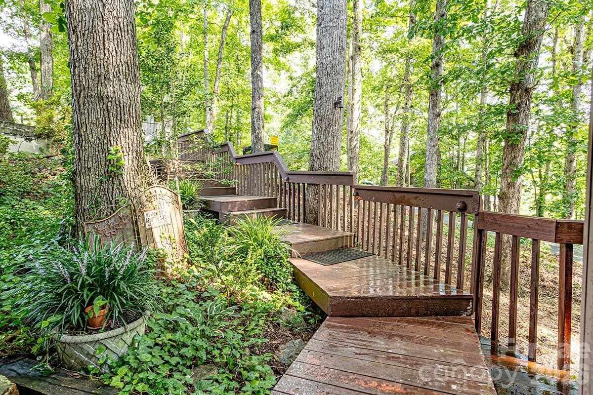 Easy steps to your new home - 208 N West Lake Drive, Lake Lure
