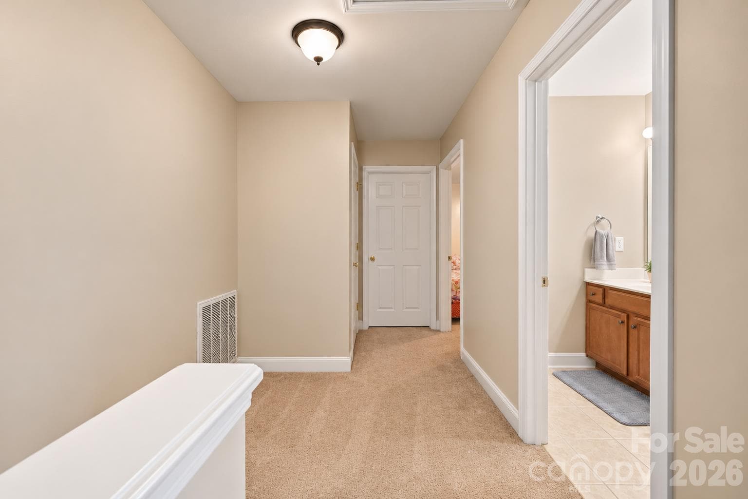 upstairs landing area virtually staged - 511 S Zion Street, Landis
