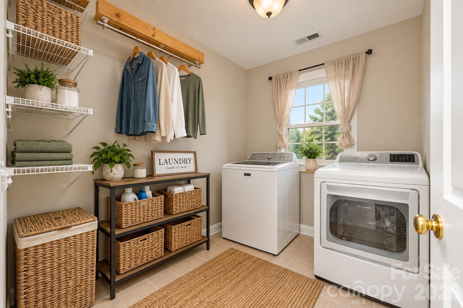 Laundry roomVirtually staged - 511 S Zion Street, Landis