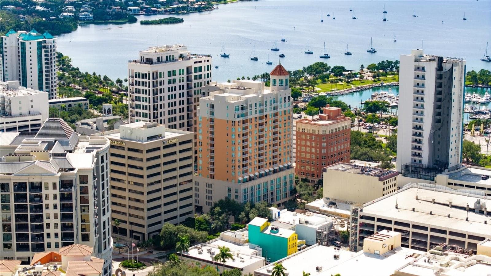 Aerial view - 1350 MAIN ST #1703, SARASOTA