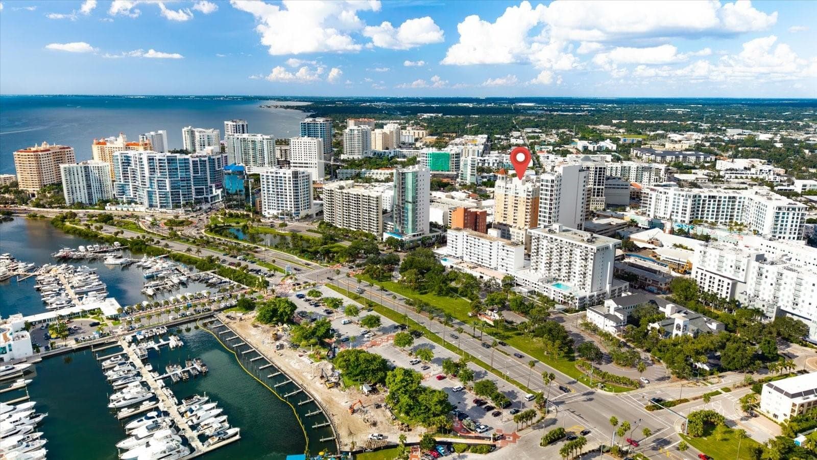 Aerial view - 1350 MAIN ST #1703, SARASOTA