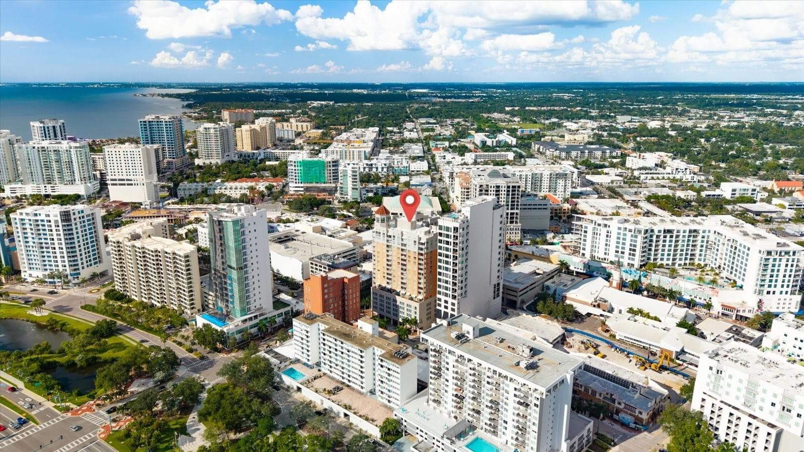 Aerial view - 1350 MAIN ST #1703, SARASOTA